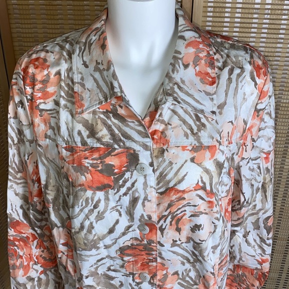 🔷Appleseed’s DreamFlex Floral Jean Jacket Size 16 - Picture 2 of 8